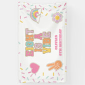 Preppy Patch Eight is een sfeer 8e Verjaardag Spandoek (Verticaal)