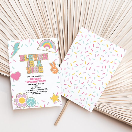 Preppy Patch Eleven is een vibe 11e verjaardag Kaart