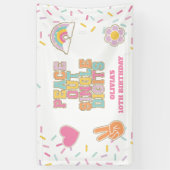Preppy Patch Hallo Dubbele Cijfers 10e Verjaardag Spandoek (Verticaal)