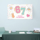 Preppy Patch Ik was ZES nu ben ik ZEVEN 7de verjaa Spandoek (Beurs)