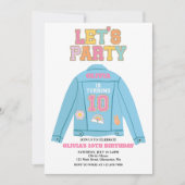 Preppy Patch jean jas 10E verjaardag Kaart (Voorkant)