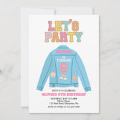 Preppy Patch jean jas 6E Verjaardag Kaart (Voorkant)