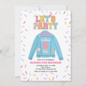 Preppy Patch jean jas 6E Verjaardag Kaart (Voorkant)