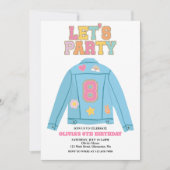 Preppy Patch jean jas 8E verjaardag Kaart (Voorkant)