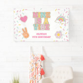 Preppy Patch Nine is een sfeer 9e Verjaardag Spandoek (Insitu)