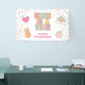 Preppy Patch Nine is een sfeer 9e Verjaardag Spandoek (Beurs)
