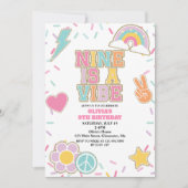 Preppy Patch Nine viert negende verjaardag Kaart (Voorkant)