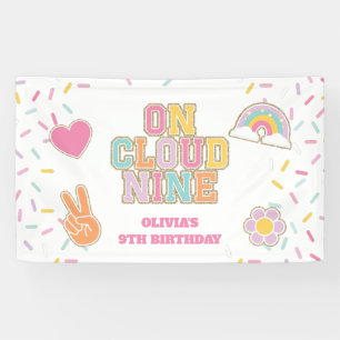 Preppy Patch Op Wolk Zeven 9e Verjaardag Spandoek