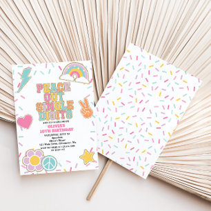 Preppy Patch Peace Out Single Digits 10e verjaarda Kaart