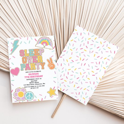 Preppy patch slaap over verjaardag kaart