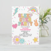 Preppy patch slaap over verjaardag kaart (Staand voorkant)