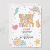 Preppy Patch Slaapfeest Verjaardag Kaart (Voorkant)