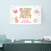 Preppy Patch Slaapfeest Verjaardag Spandoek (Beurs)