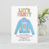 Preppy Patch spijkerjack 6de verjaardag Kaart (Staand voorkant)