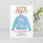 Preppy Patch spijkerjack 7de verjaardag Kaart (Staand voorkant)