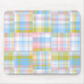 Preppy Patchwork Kijk uit Madras Pastel Muismat (Voorkant)