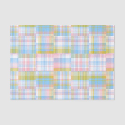 Preppy Patchwork Kijk uit Madras Pastel Tissuepapier (Voorkant)