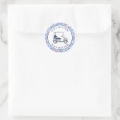 Preppy Patriotic Crabs Golf Cart Ronde Sticker (Tas)