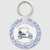 Preppy Patriotic Crabs Golf Cart Sleutelhanger (Voorkant)