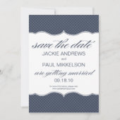 Preppy Pattern Save the Date Card (Voorkant)