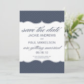 Preppy Pattern Save the Date Card (Staand voorkant)