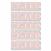 Preppy Peach-naam Sticker (Voorkant)