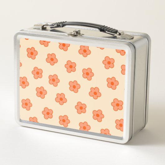 Preppy Peach Oranje Hippie Flower (Voorkant)