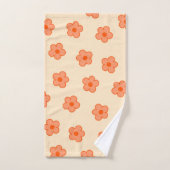Preppy Peach Oranje Hippie Flower Bad Handdoek (Handdoek)