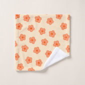Preppy Peach Oranje Hippie Flower Bad Handdoek (Wasdoekje)