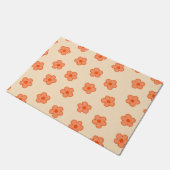 Preppy Peach Oranje Hippie Flower Deurmat (Schuin)