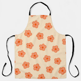 Preppy Peach Oranje Hippie Flower Schort