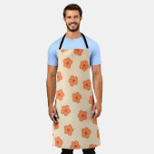 Preppy Peach Oranje Hippie Flower Schort (Gedragen)