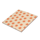 Preppy Peach Oranje Hippie Flower Tegeltje (Zijkant)