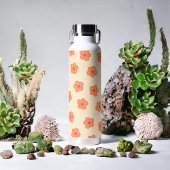 Preppy Peach Oranje Hippie Flower Waterfles