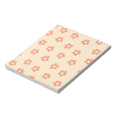 Preppy Peach White Hippie Flower Pattern Notitieblok (Linkerzijde)