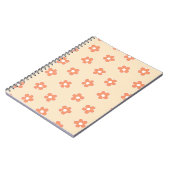 Preppy Peach White Hippie Flower Pattern Notitieboek (Linkerzijde)