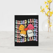 Preppy Pencil Coquette Bow Terug naar School 2e Af Kaart (Gele Bloem)