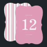 Preppy Peony Pink Chic Die Cut Wedding Table Numbe Kaart<br><div class="desc">Preppy Peony Pink Die Cut Wedding Table Number — a chic, stylish reception detail for a modern romantic wedding. Inspired by the preppy romance aesthetic and barbiecore pink trend, this elegant die-cut table number is perfect for the classic country club bride who loves refined feminine décor. Style it with gold...</div>