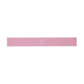 Preppy Peony Pink Chic Wedding Belly Band Uitnodigingen Wikkel (Vlak)