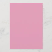 Preppy Peony Pink Chic Wedding Table Number Card Kaart (Achterkant)