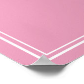 Preppy Peony Pink Chic Wedding Welcome Sign Poster (Hoek)