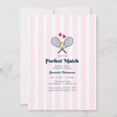 Preppy Perfect Match Tennis Bruiloftsborrel Kaart (Voorkant)