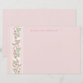 Preppy Personalized floral Briefpapier (Voorkant / Achterkant)