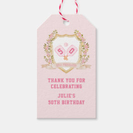 Preppy Pickle Ball | Aangepast verjaardagsjaar Cadeaulabel