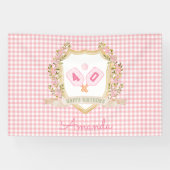 Preppy Pickle Ball | Aangepast verjaardagsjaar Spandoek (Horizontaal)