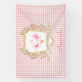 Preppy Pickle Ball | Aangepast verjaardagsjaar Spandoek (Verticaal)