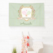 Preppy Pickle Ball Gelukkige verjaardag Spandoek (Insitu)