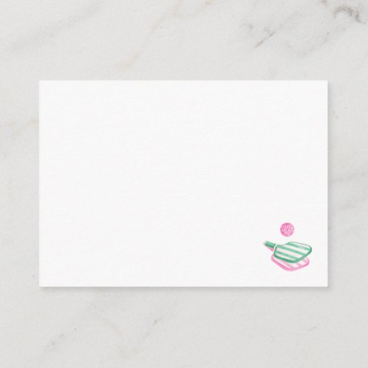 Preppy Pickleball Country Club Bedankt Kaarten (Achterkant)