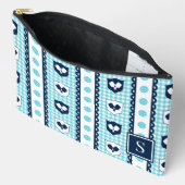 Preppy Pickleball Crest Gingham - Turquoise & Mari Etui (Open)