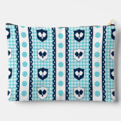 Preppy Pickleball Crest Gingham - Turquoise & Mari Etui (Achterkant)